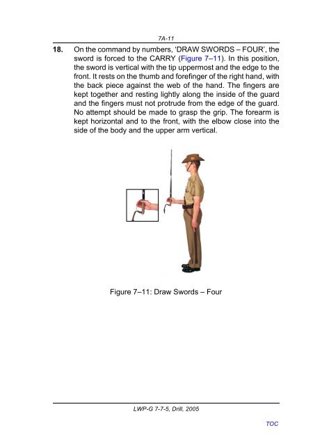 australia army sword drill manual
