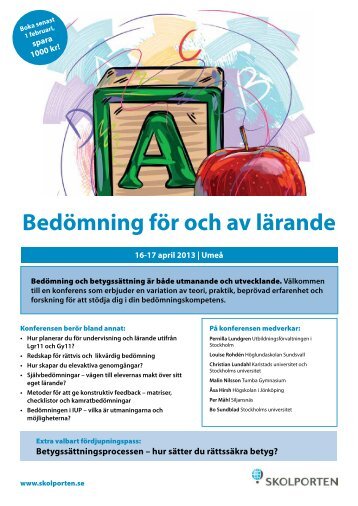 BedÃ¶mning fÃ¶r och av lÃ¤rande - Skolporten