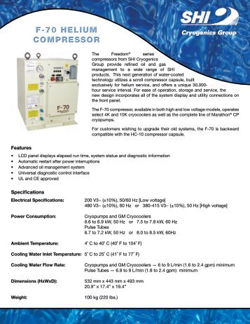 f-70 helium compressor f-70 helium compressor