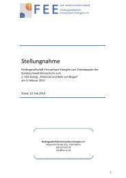 Stellungnahme - FÃ¶rdergesellschaft Erneuerbare Energien e.V. (FEE)