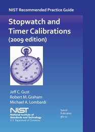 Stopwatch and Timer Calibrations - National Institute of Standards ...