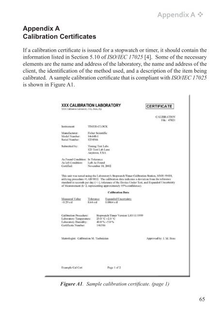 Stopwatch and Timer Calibrations - National Institute of Standards ...