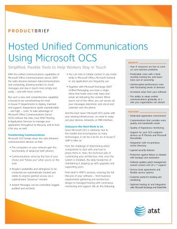 Managed Microsoft OCS - AT&T