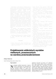 Projektowanie wÅÃ³knistych wyrobÃ³w nietkanych, przeznaczonych na ...