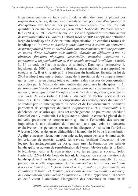 Les attitudes face Ã  la contrainte lÃ©gale - rimhe