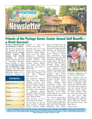PSC Newsletter - City of Portage