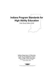 Indiana Program Standards for High Ability Education