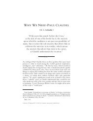 Why We Need Paul Claudel. - Communio