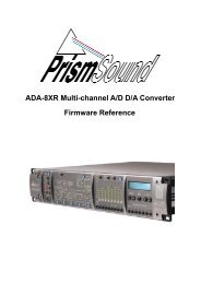 ADA-8XR Multi-channel A/D D/A Converter Firmware ... - Prism Sound
