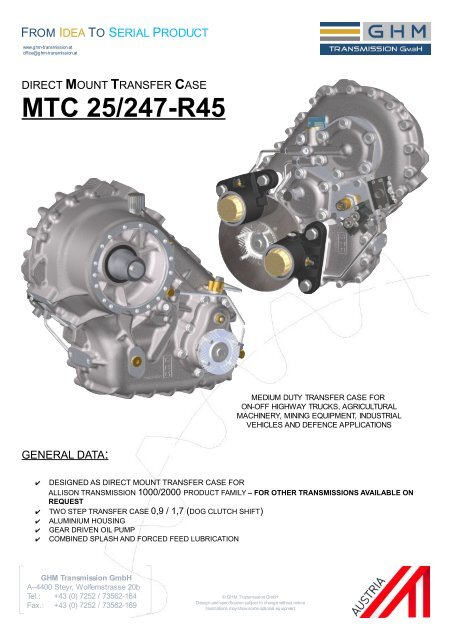 MTC 25/247-R45 - GHM Transmission GmbH