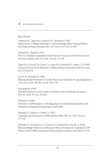 Implementation of The LSP-concept in Extended Aeration