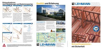 Schneefangsysteme - mit Sicherheit Qualität ... - Otto Lehmann GmbH