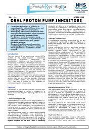 Oral Proton Pump Inhibitors - GGC Prescribing