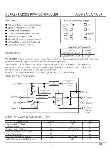 CURRENT MODE PWM CONTROLLER LM3842A/3A/4A/5A