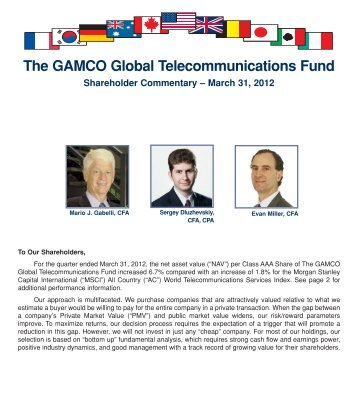 The GAMCO Global Telecommunications Fund - Gabelli