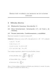 ResoluciÃ³n numÃ©rica de sistemas de ecuaciones lineales 2 ...