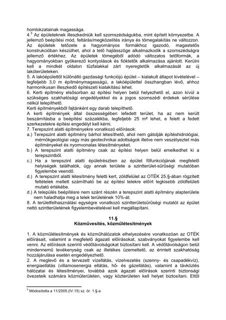 Helyi Építési Szabályzat - 2013.07.14-től - Zalakaros