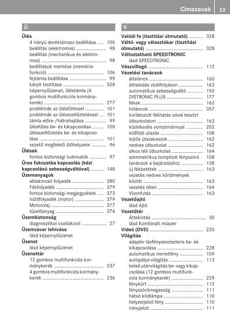 (204) kezelÃ©si ÃºtmutatÃ³jÃ¡nak letÃ¶ltÃ©se (PDF) - Mercedes-Benz ...