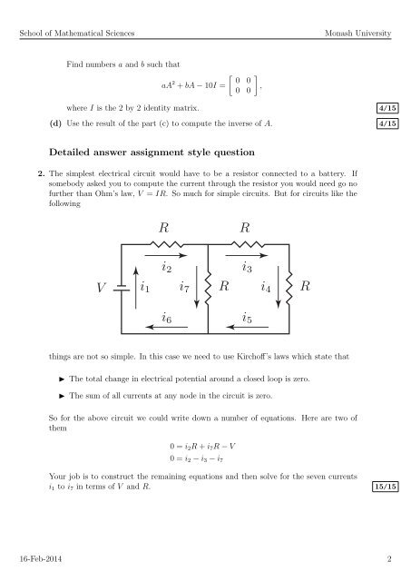 ENG1091 Mathematics for Engineering Assignment 2 - User Web ...