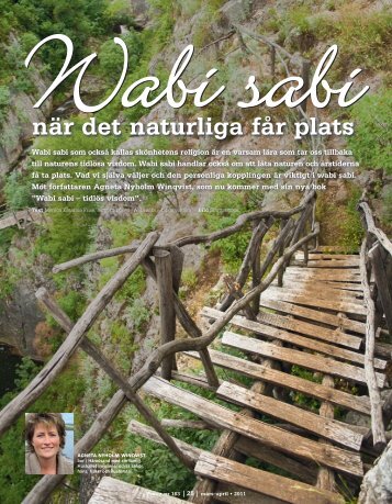 Wabi sabi â nÃ¤r det naturliga fÃ¥r plats - Free