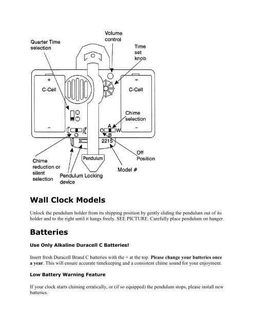 grandfather clock pendulum diagram