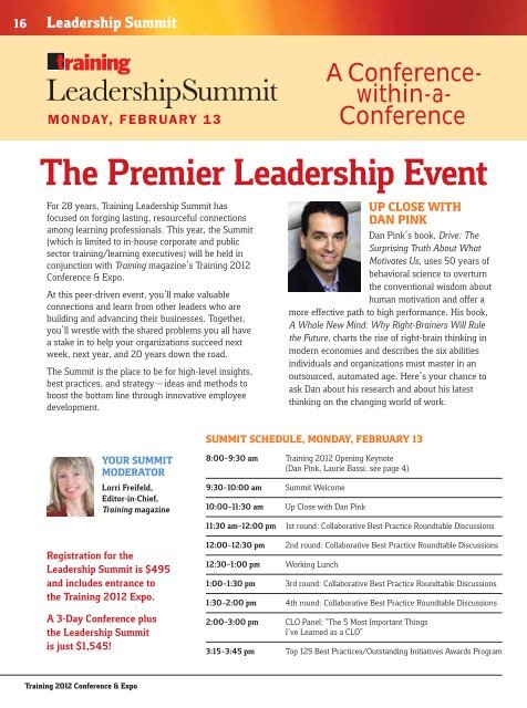 Leadership Summit - Training Press Releases
