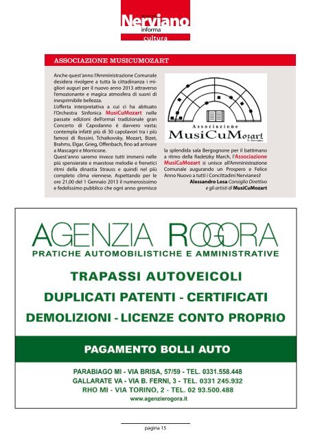 Anno VI - Numero 2 Dicembre 2012 - Comune di Nerviano