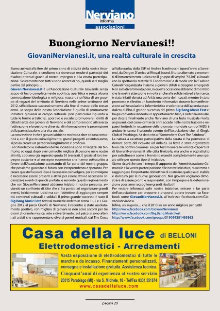 Anno VI - Numero 2 Dicembre 2012 - Comune di Nerviano
