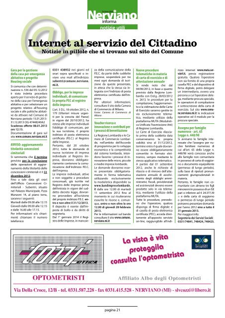 Anno VI - Numero 2 Dicembre 2012 - Comune di Nerviano