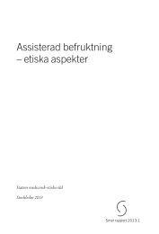 Assisterad befruktning – etiska aspekter 2013:1 (pdf 3 MB) - SMER