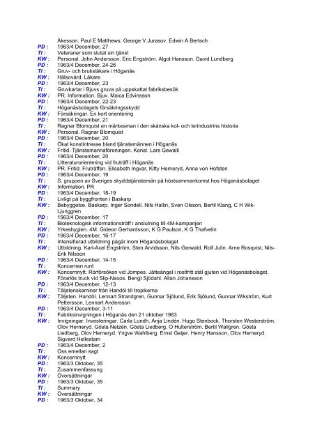 InnehÃ¥llsfÃ¶rteckning 2009 - Stawfordska SÃ¤llskapet