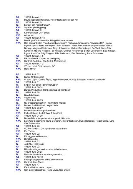 InnehÃ¥llsfÃ¶rteckning 2009 - Stawfordska SÃ¤llskapet