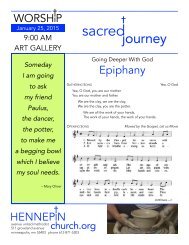 January 25 Sacred Journey Bulletin