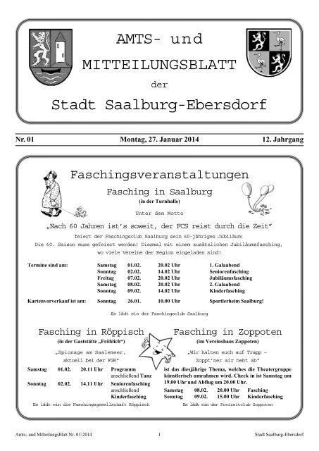 Nr. 01-2014 - Stadt Saalburg-Ebersdorf