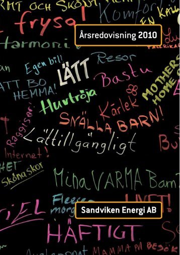 Ãrsredovisningen 2010 - Sandviken Energi AB