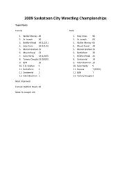 2009 Saskatoon City Wrestling Championships