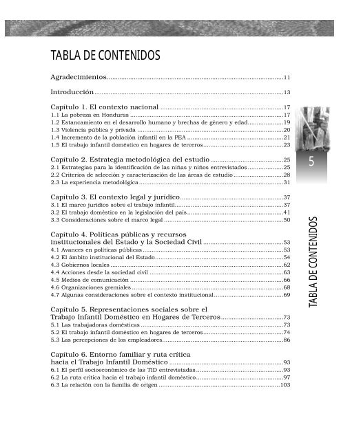 El Trabajo Infantil DomÃ©stico en Honduras. A Puerta Cerrada..., 2003