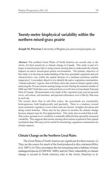 Twenty-metre biophysical variability within the northern ... - PCAG