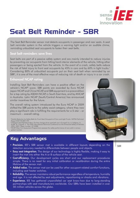 Seat Belt Reminder SBR - IEE