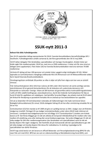 Nyhetsbrev 2011 nr 3 - SSUKs