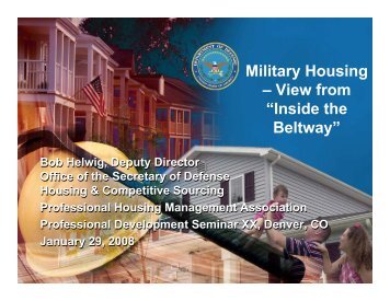 Military Housing – View from “Inside the Beltway”