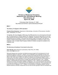 Division of Medicinal Chemistry Abstracts-235th ACS National ...