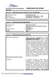 Lista De Hojas De Seguridad Productos Quimicos