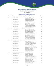 Senior Four-Ball Tournaments - Carolinas Golf Association