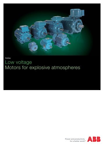 Low voltage Motors for explosive atmospheres - VAE ProSys sro