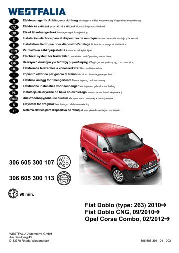 306 605 300 107 306 605 300 113 Fiat Doblo