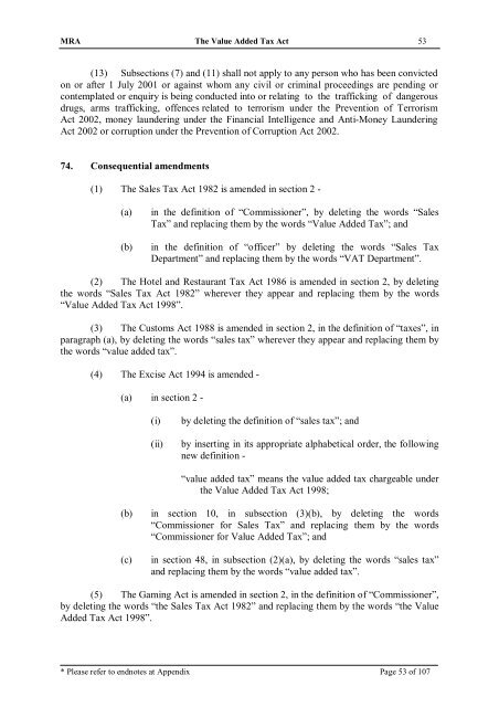 Value Added Tax Act 1998 - The Mauritius Chamber of Commerce ...