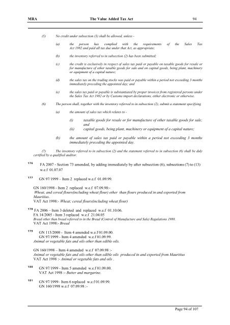 Value Added Tax Act 1998 - The Mauritius Chamber of Commerce ...