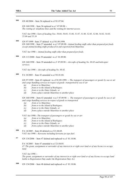 Value Added Tax Act 1998 - The Mauritius Chamber of Commerce ...