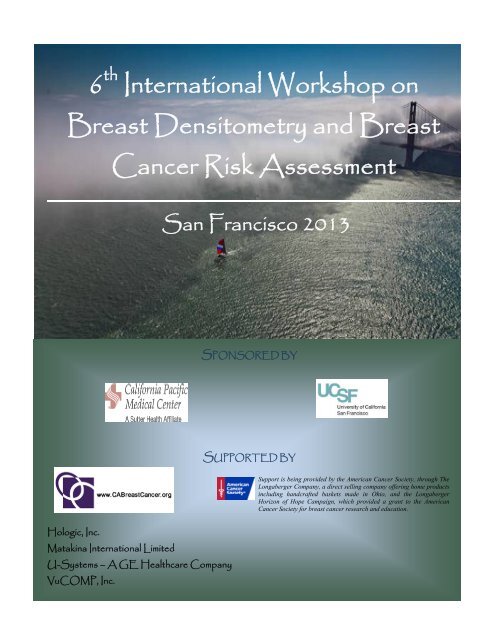 6th International Workshop on Breast Densitometry and Breast ...